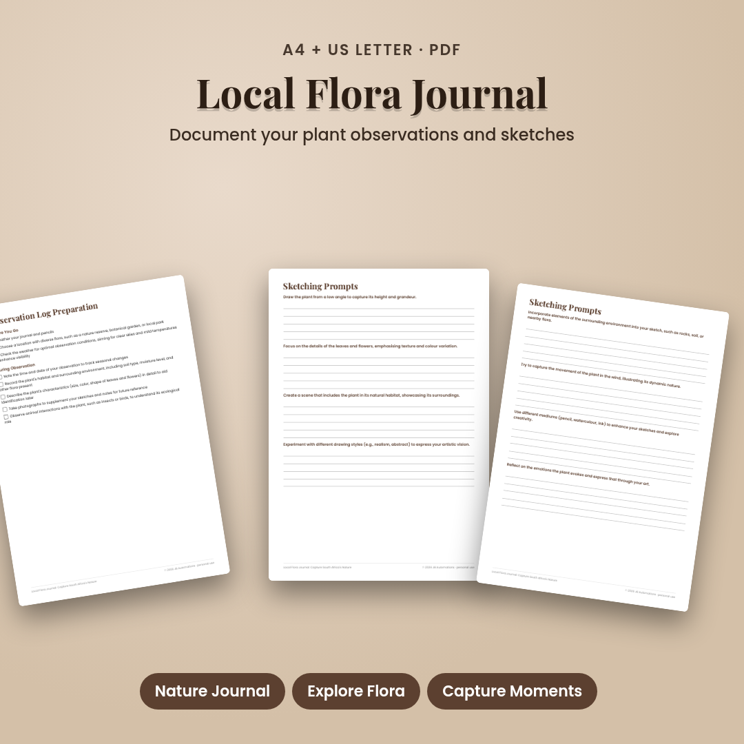 Local Flora Journal: Capture South Africa's Nature