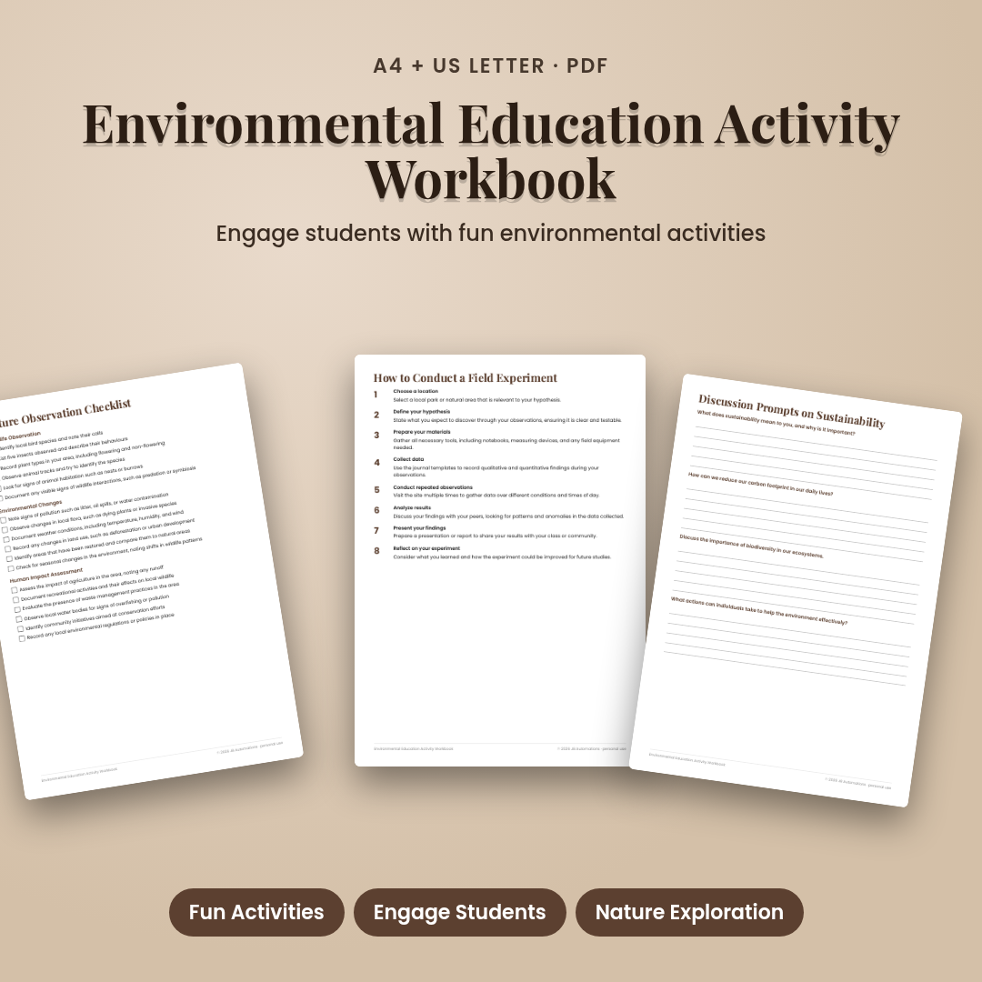 Environmental Education Activity Workbook