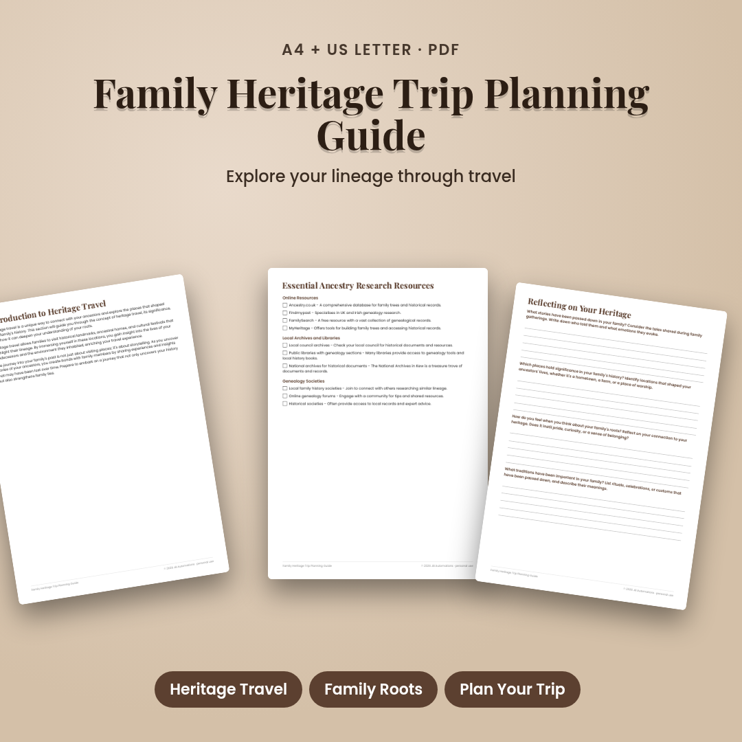 Family Heritage Trip Planning Guide