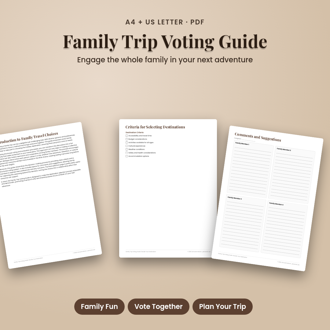 Family Trip Voting Guide: Decide Your Destination