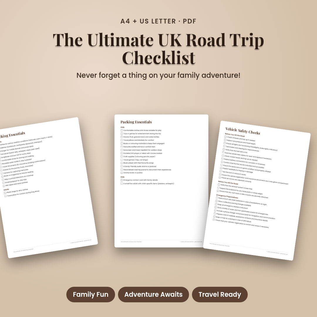 The Ultimate UK Road Trip Checklist