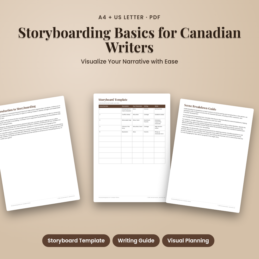 Storyboarding Basics for Canadian Writers