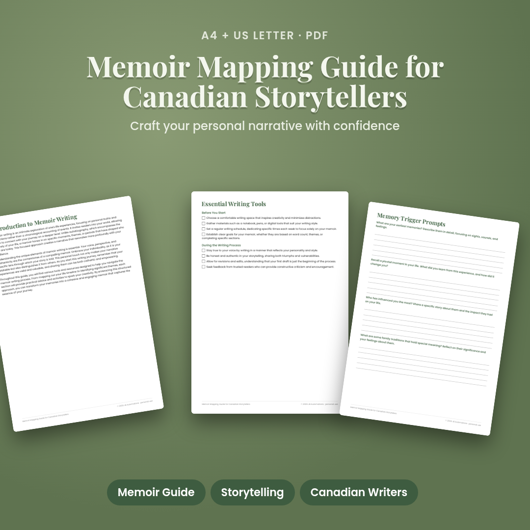 Memoir Mapping Guide for Canadian Storytellers