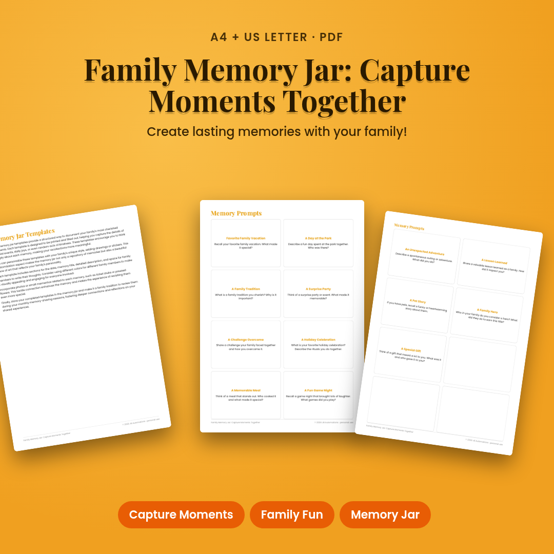 Family Memory Jar: Capture Moments Together