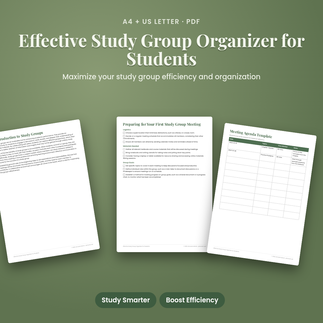 Effective Study Group Organizer for Students