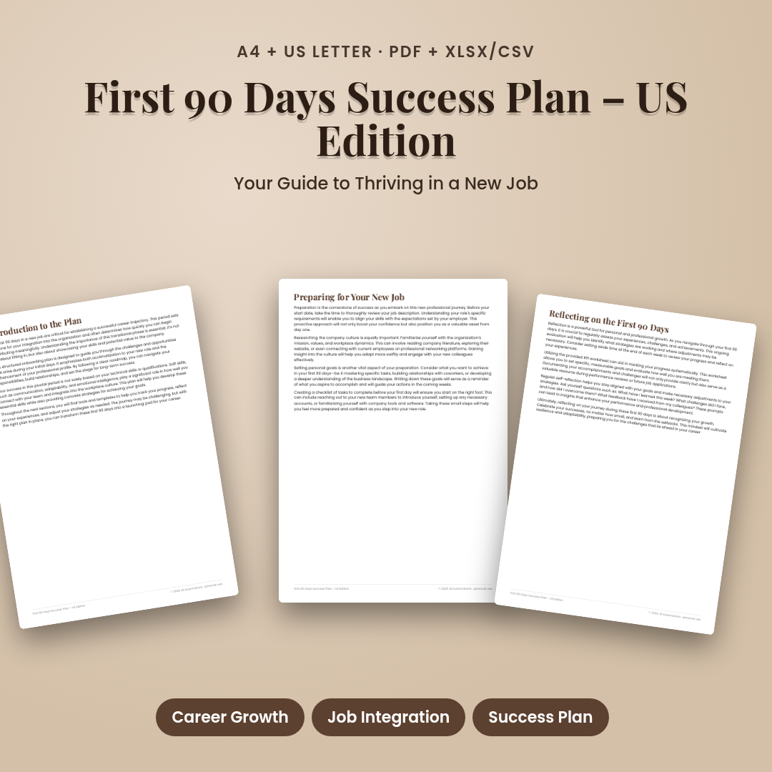 First 90 Days Success Plan – US Edition
