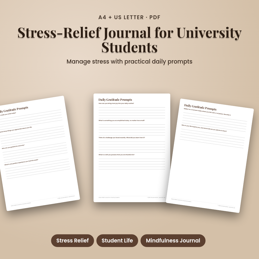 Stress-Relief Journal for University Students