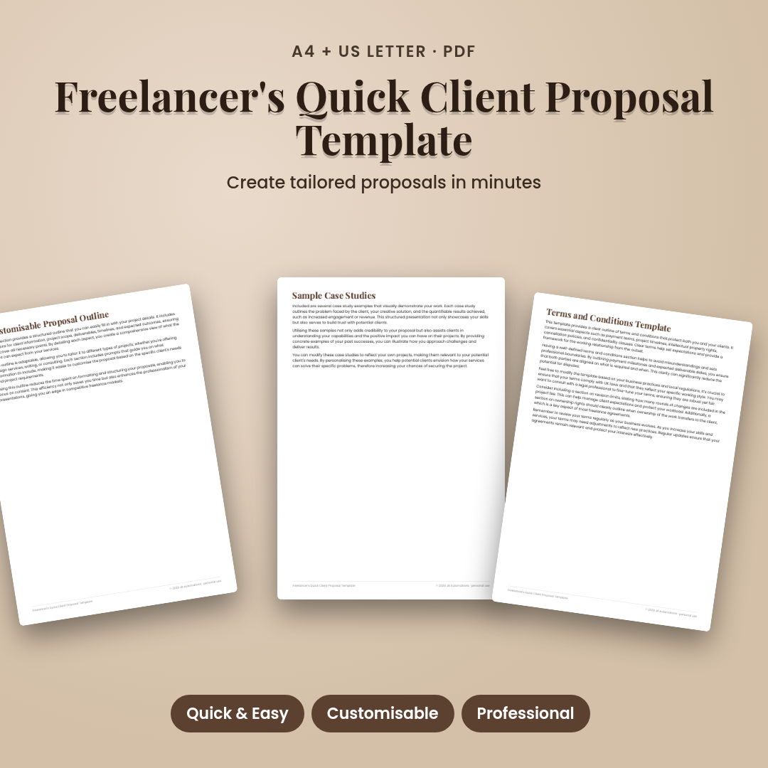 Freelancer's Quick Client Proposal Template