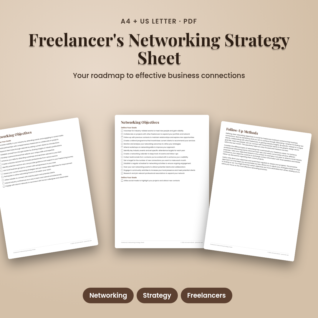 Freelancer's Networking Strategy Sheet