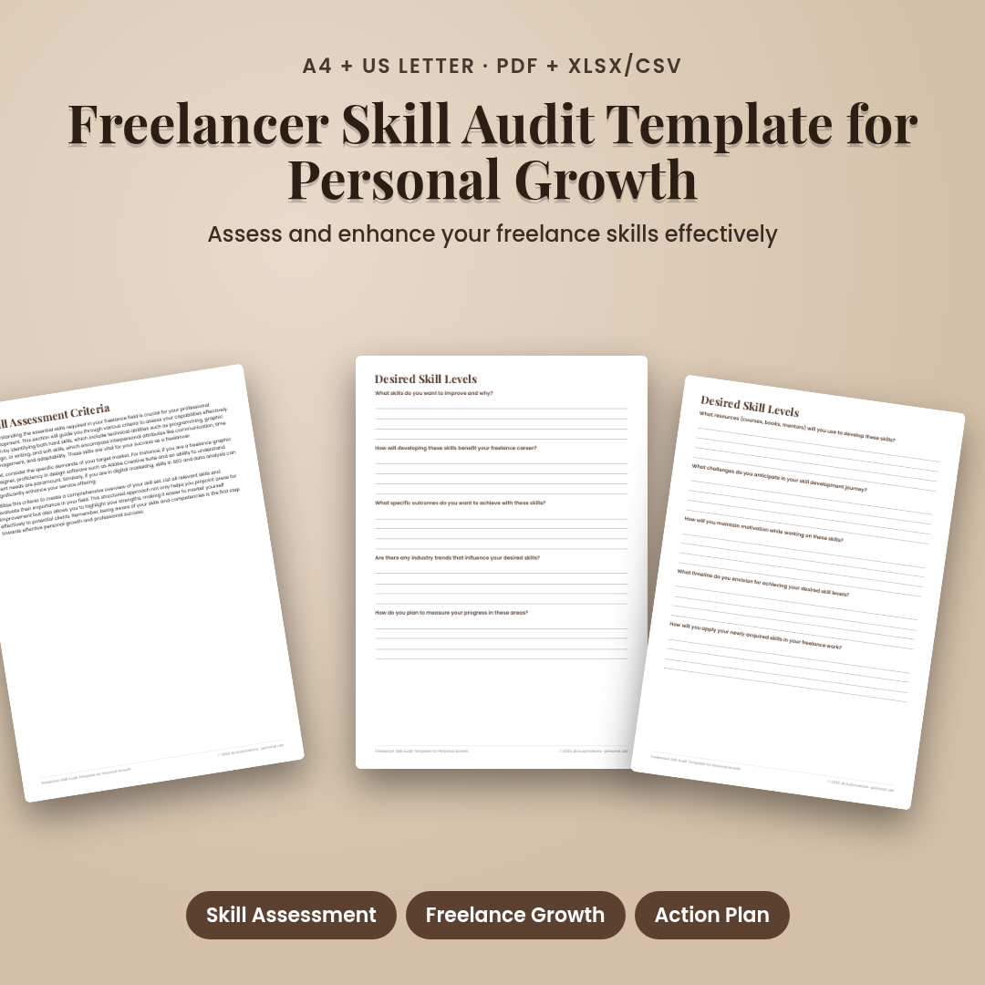Freelancer Skill Audit Template for Personal Growth