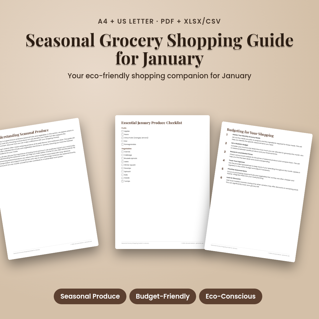 Seasonal Grocery Shopping Guide for January