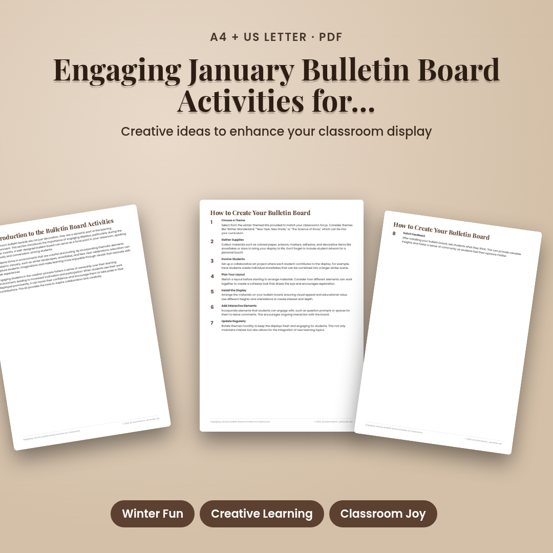 Engaging January Bulletin Board Activities for Classrooms