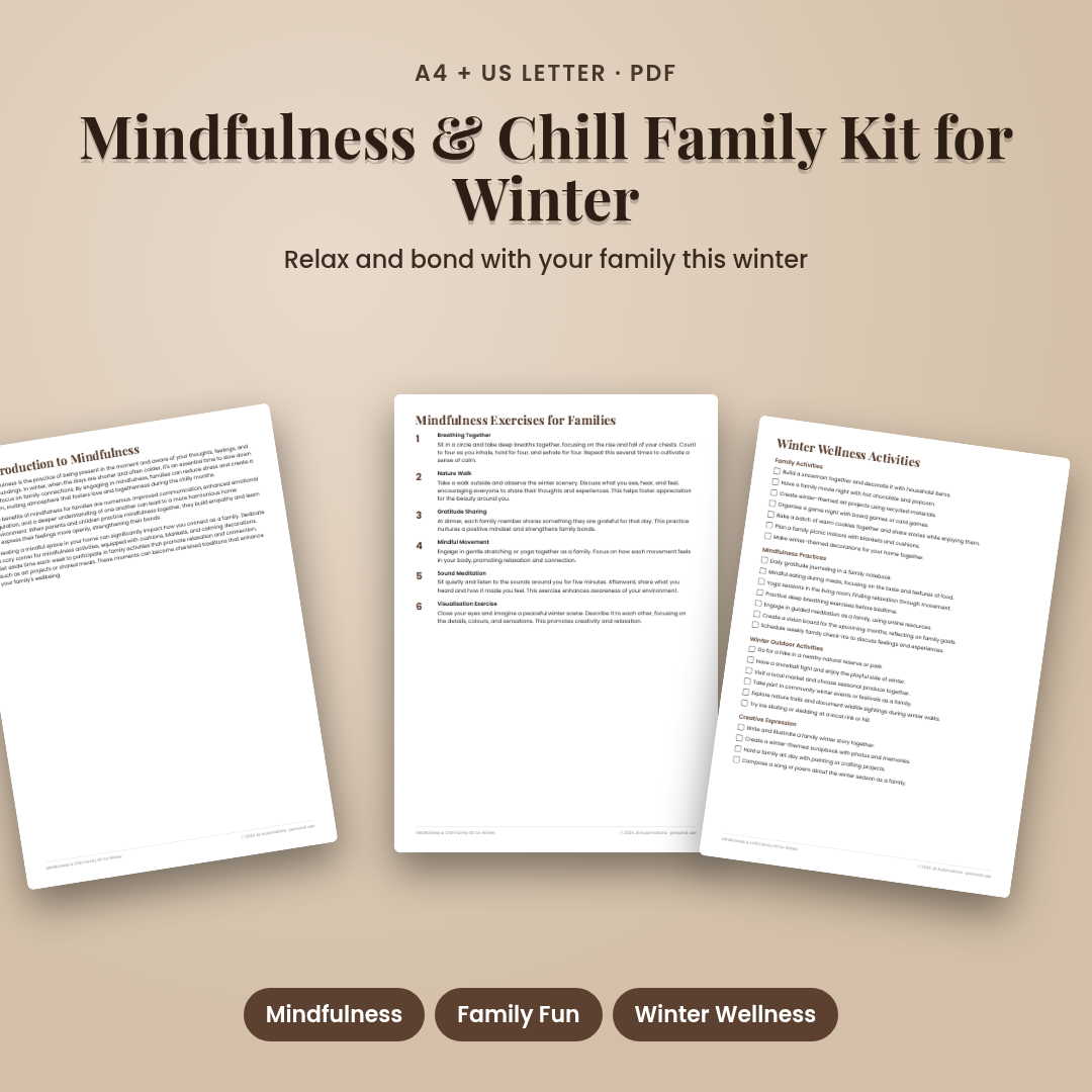 Mindfulness & Chill Family Kit for Winter
