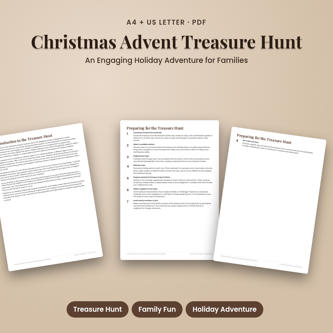 Christmas Advent Treasure Hunt (Nikolaus Kids' Games Edition)
