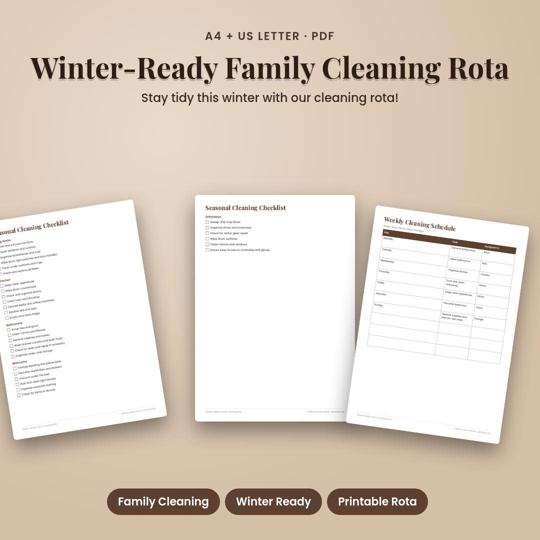 Winter-Ready Family Cleaning Rota