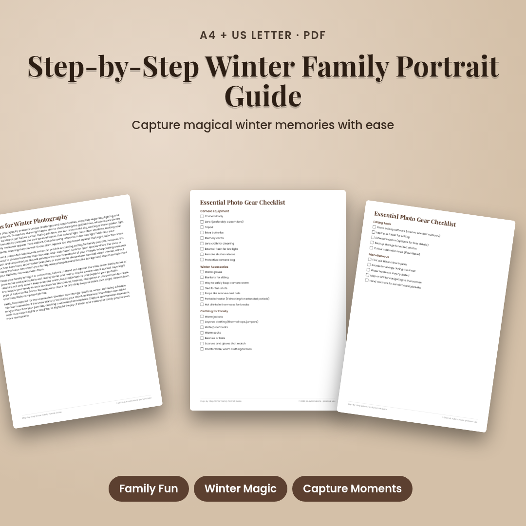 Step-by-Step Winter Family Portrait Guide
