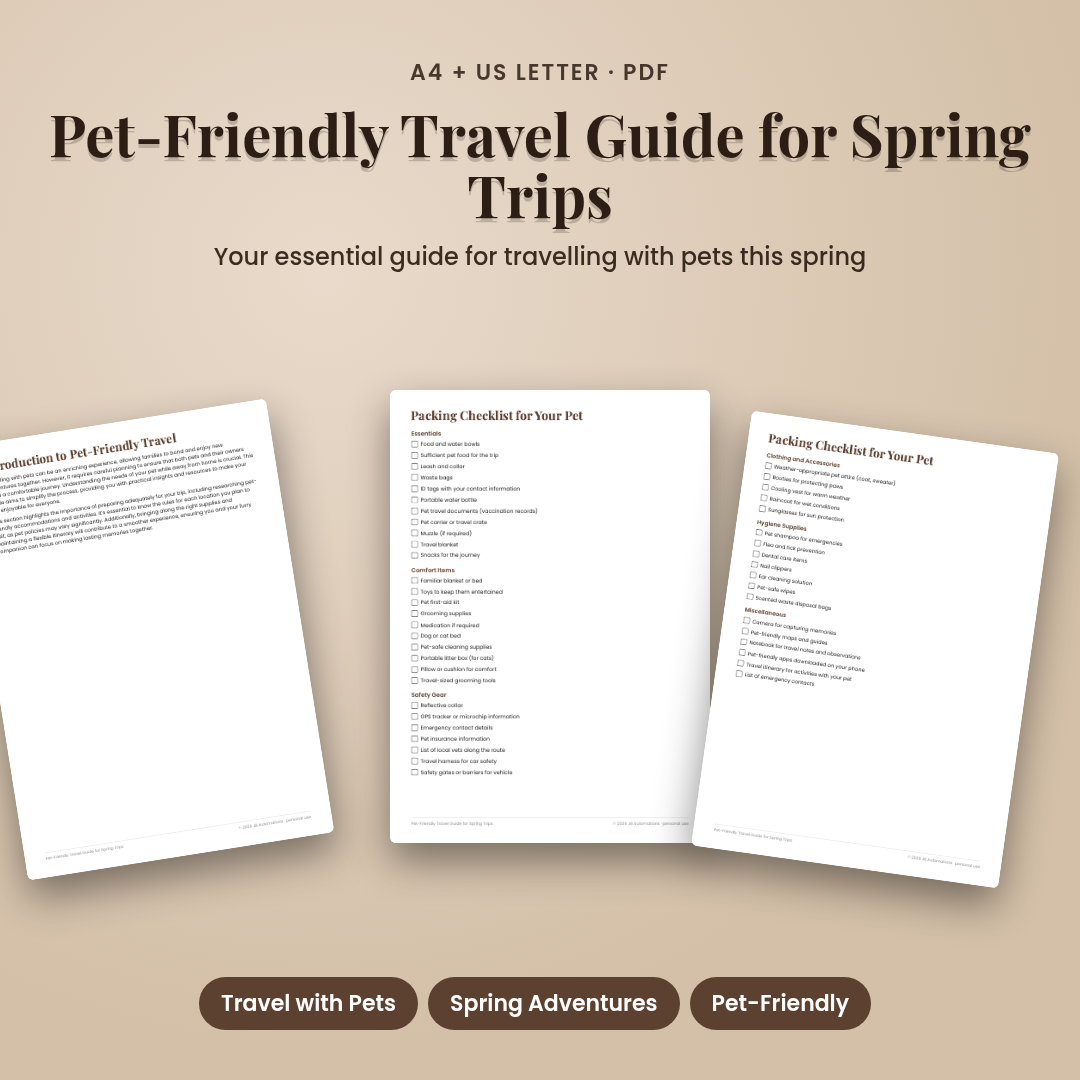 Pet-Friendly Travel Guide for Spring Trips