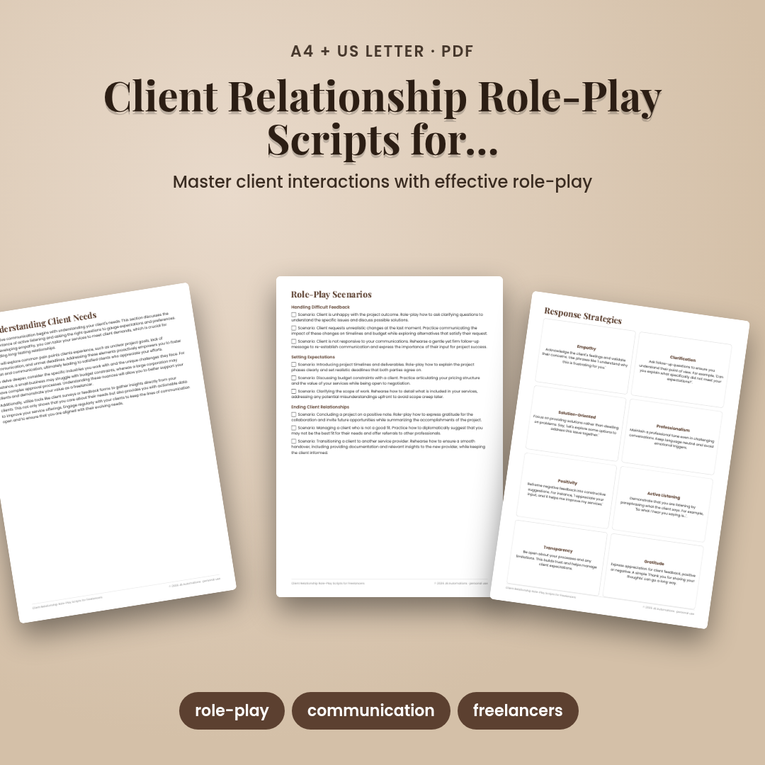 Client Relationship Role-Play Scripts for Freelancers