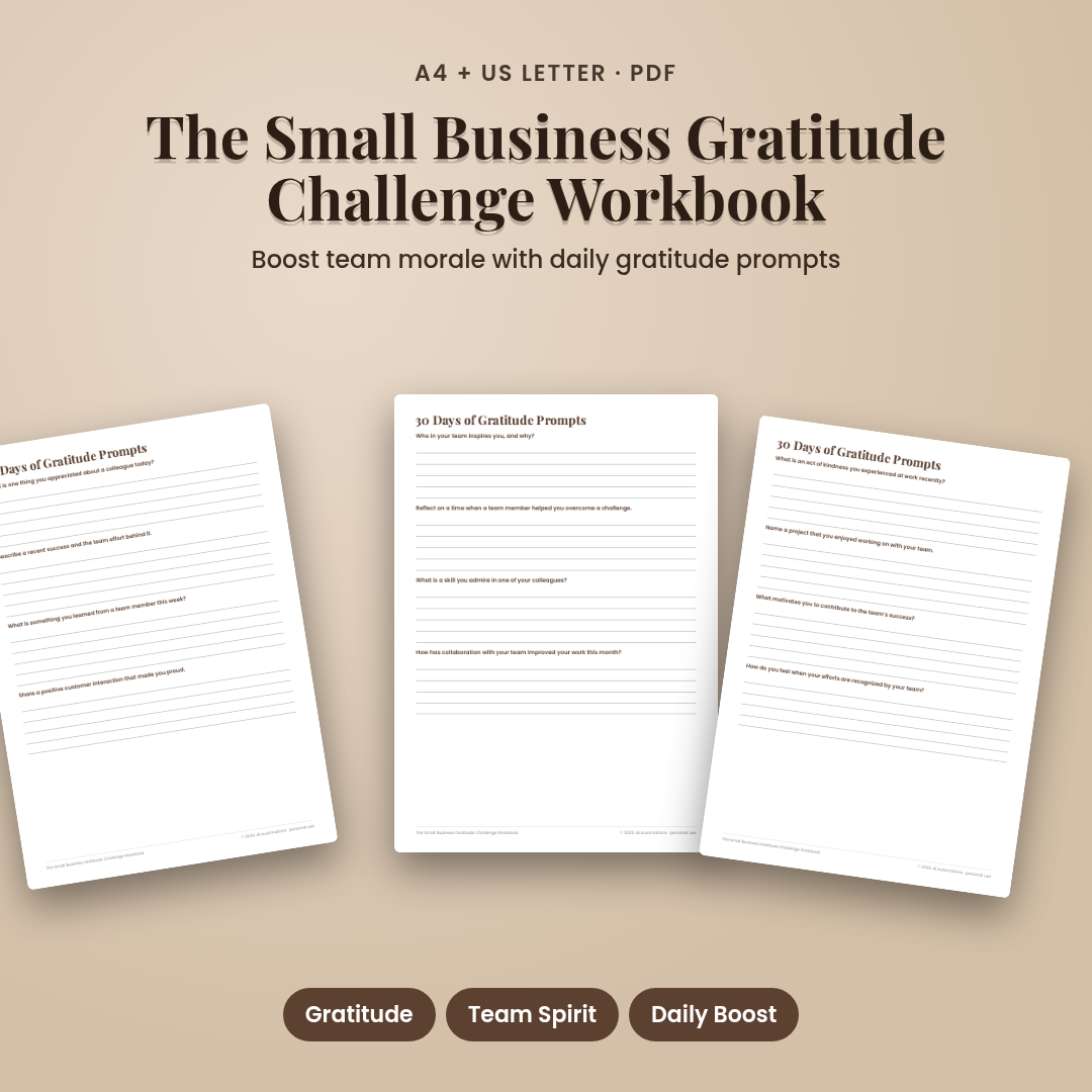 The Small Business Gratitude Challenge Workbook