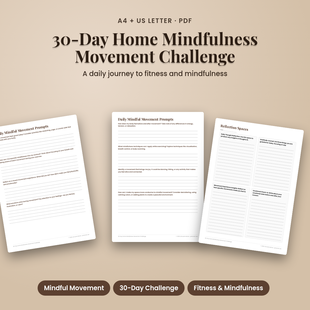 30-Day Home Mindfulness Movement Challenge