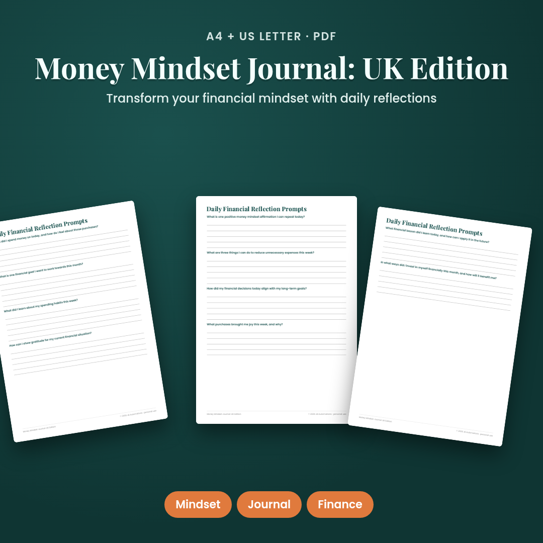 Money Mindset Journal: UK Edition