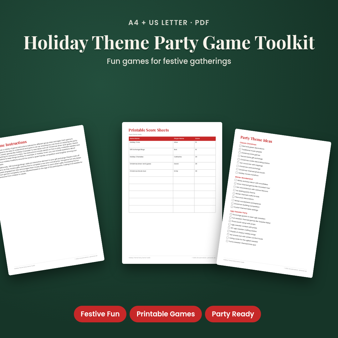 Holiday Theme Party Game Toolkit