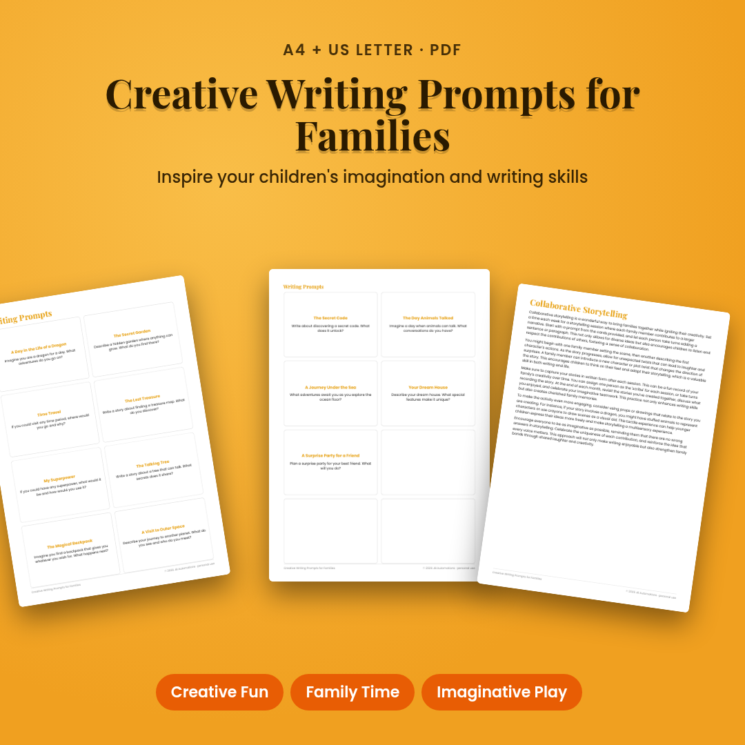 Creative Writing Prompts for Families