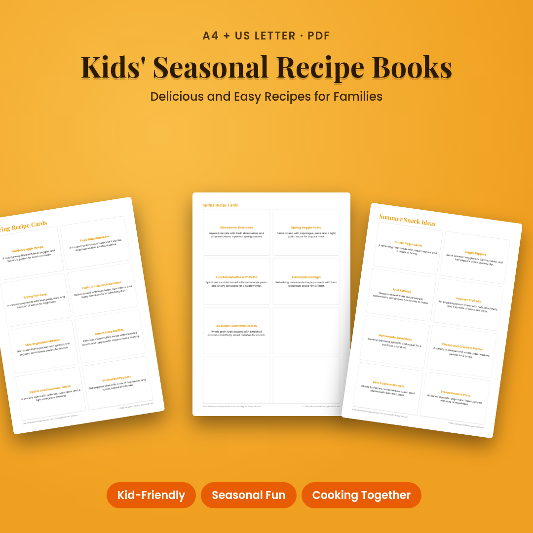 Kids' Seasonal Recipe Books: Fun Cooking for Every Season