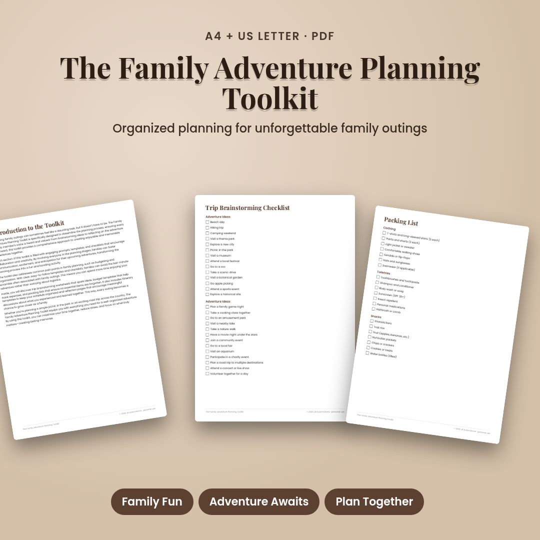 The Family Adventure Planning Toolkit
