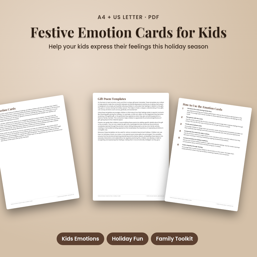 Festive Emotion Cards for Kids: A Holiday Toolkit