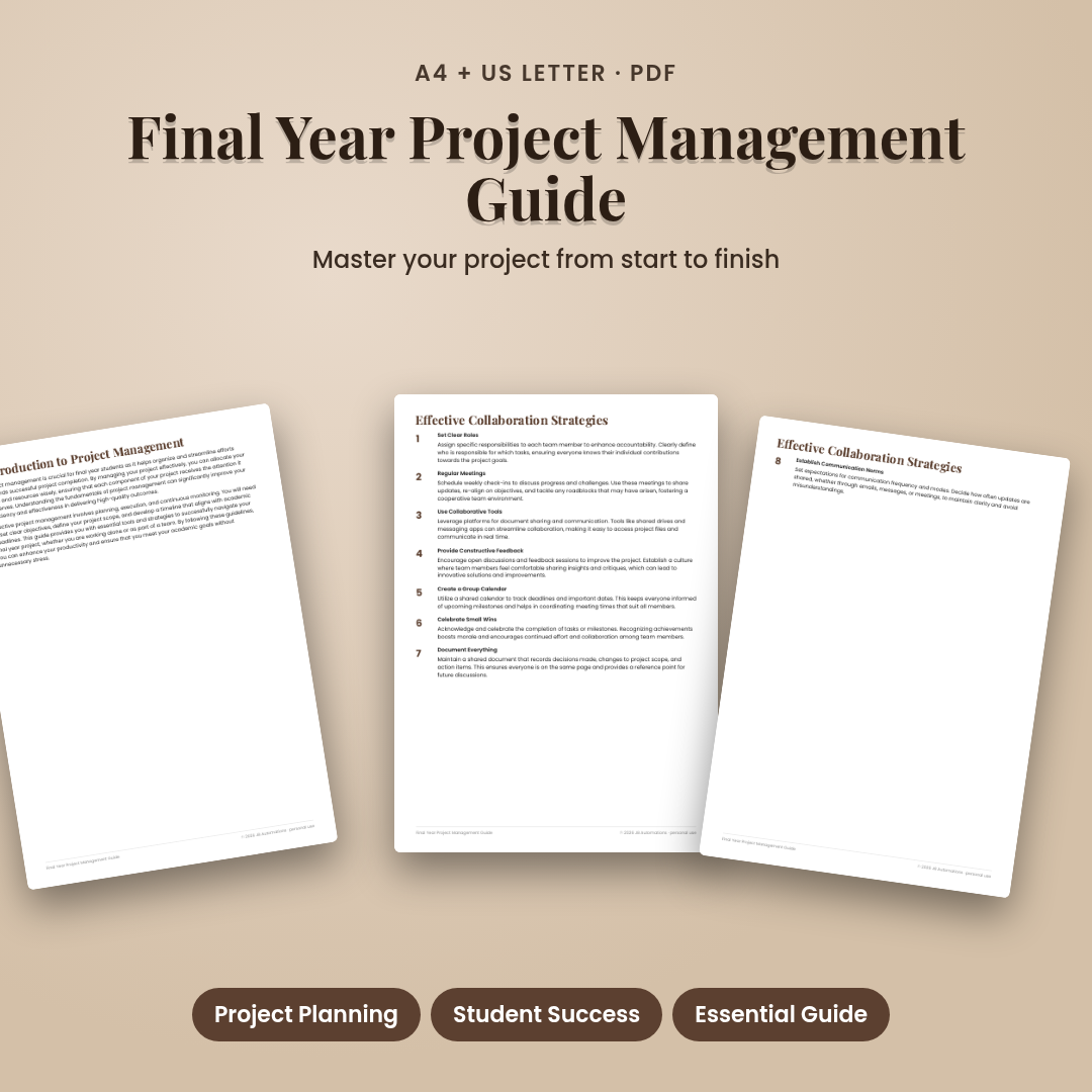 Final Year Project Management Guide