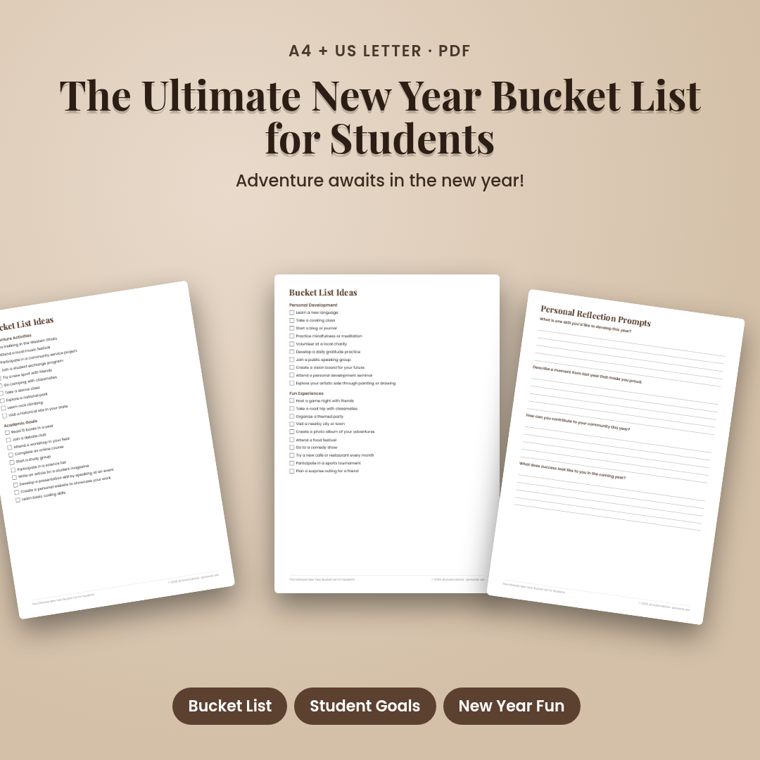 The Ultimate New Year Bucket List for Students