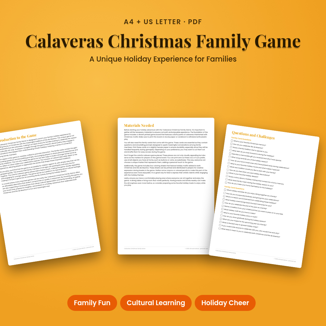 Calaveras Christmas Family Game