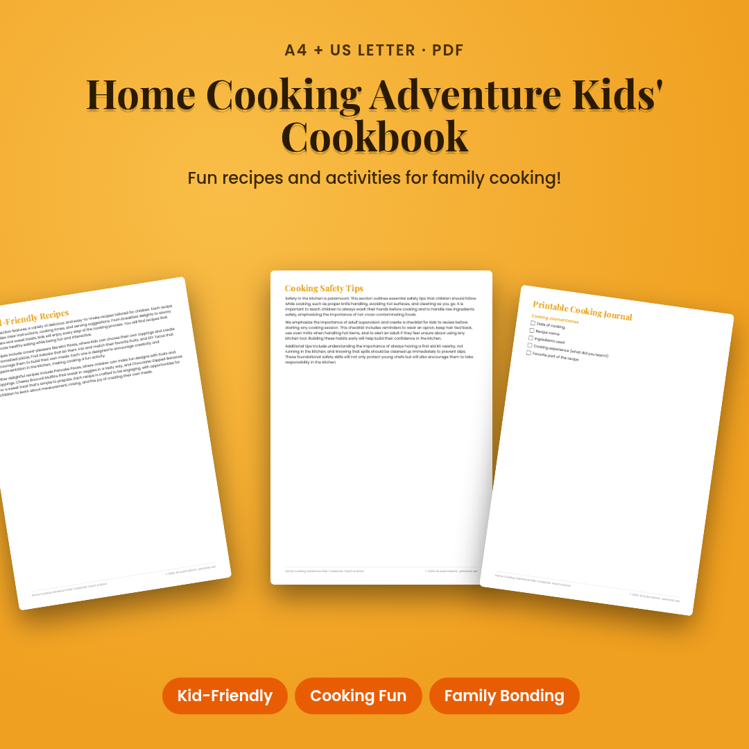 Home Cooking Adventure Kids' Cookbook: Teach &amp; Bond