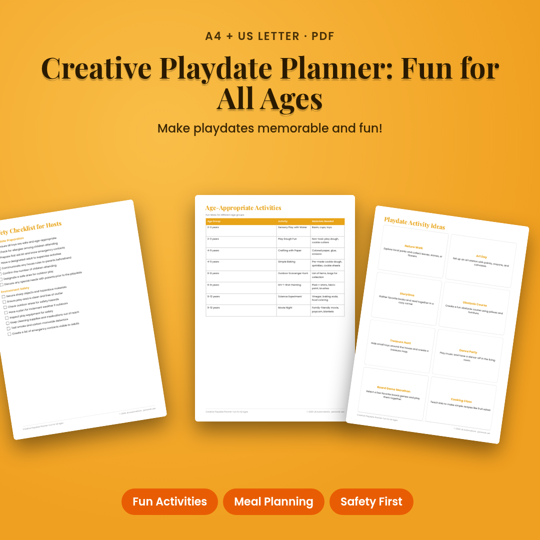 Creative Playdate Planner: Fun for All Ages