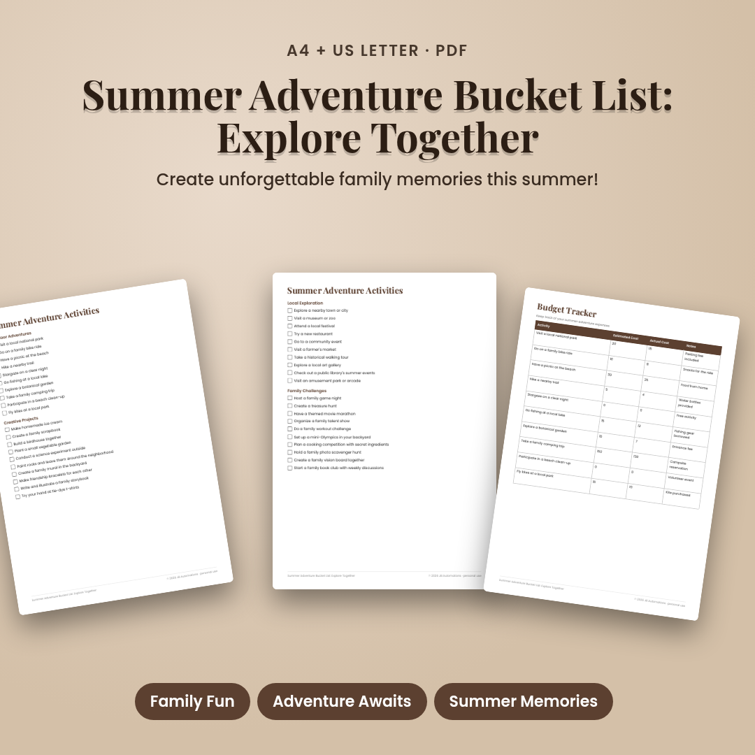 Summer Adventure Bucket List: Explore Together