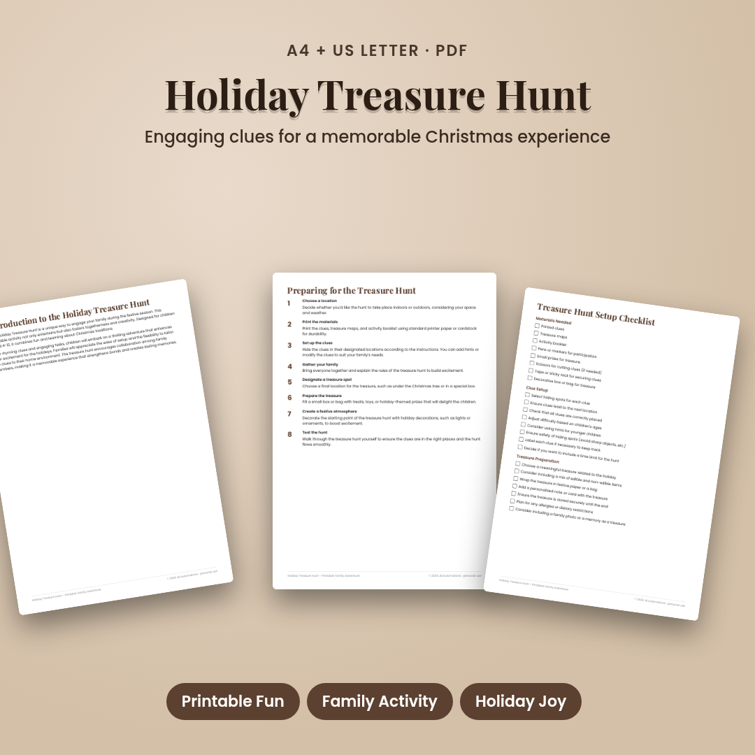 Holiday Treasure Hunt – Printable Family Adventure
