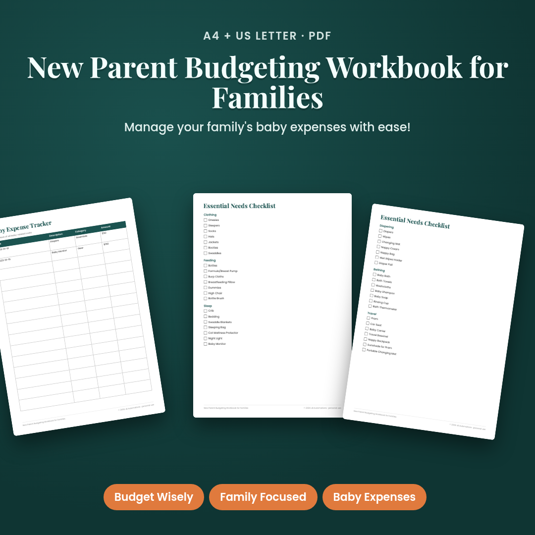 New Parent Budgeting Workbook for Families