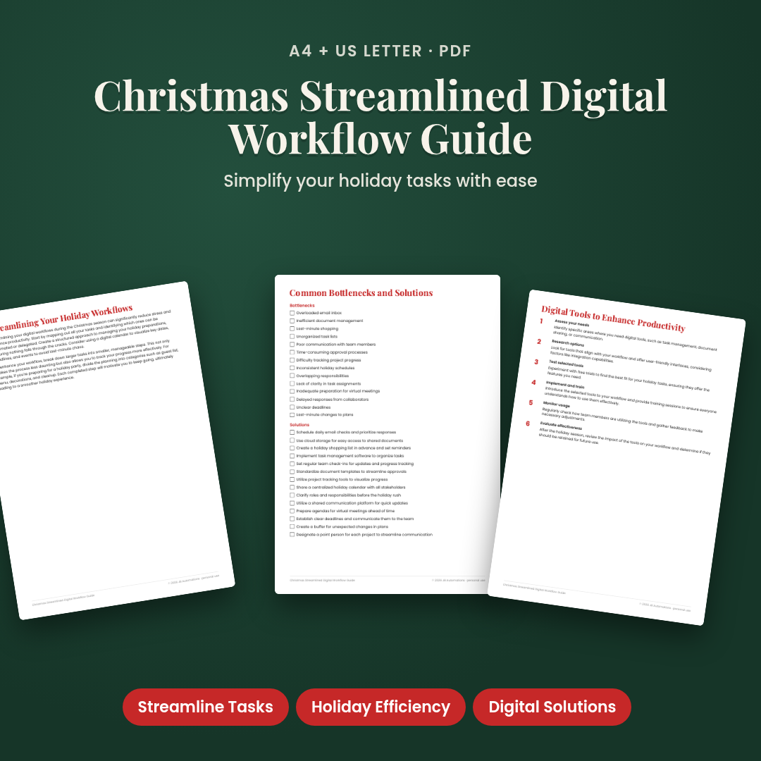 Christmas Streamlined Digital Workflow Guide