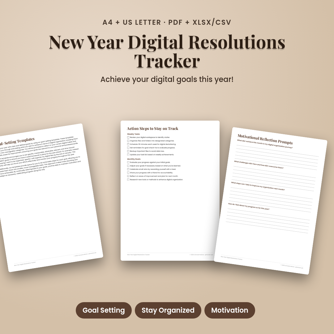 New Year Digital Resolutions Tracker