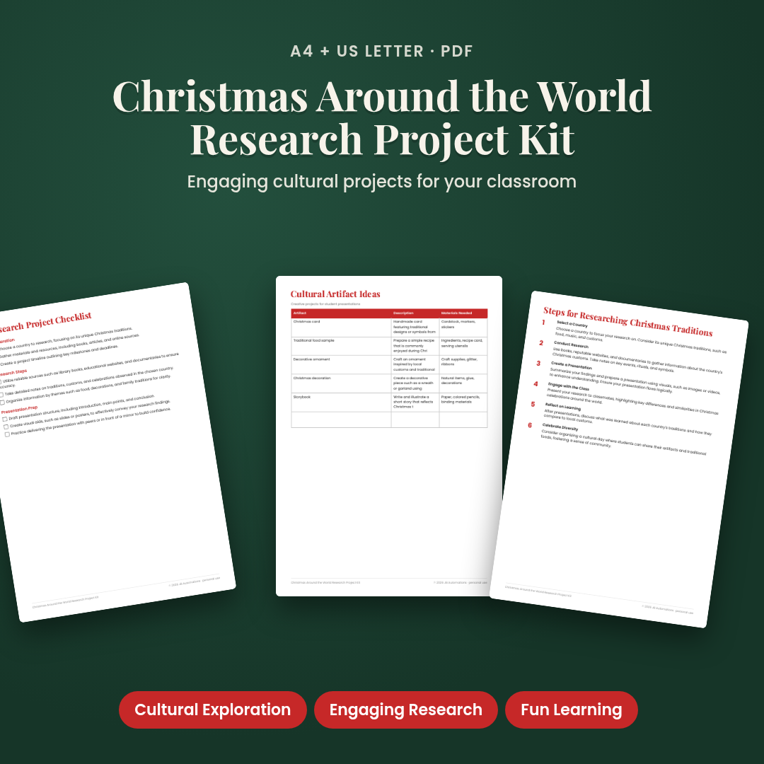 Christmas Around the World Research Project Kit