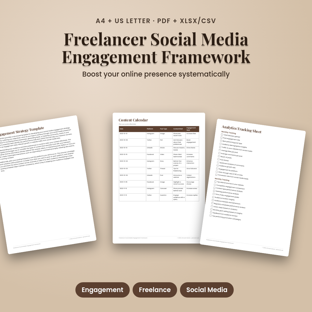 Freelancer Social Media Engagement Framework