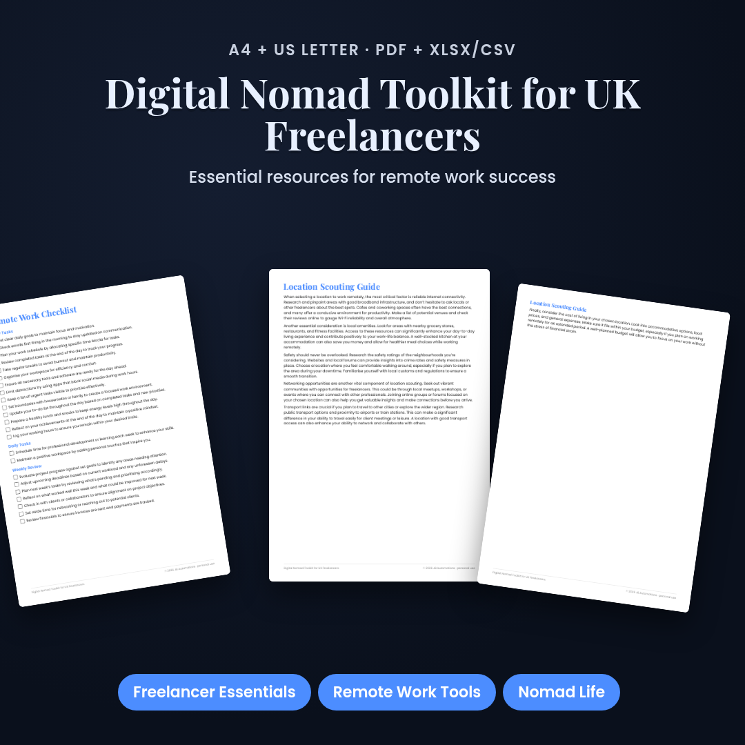 Digital Nomad Toolkit for UK Freelancers