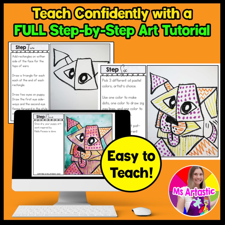 Pablo Picasso Art Lesson Puppy Art Project Kindergarten Art Lesson Art ...