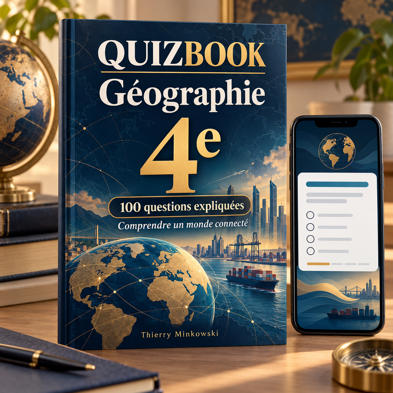 QuizBook Géographie 4e : 100 questions expliquées pour comprendre un monde connecté