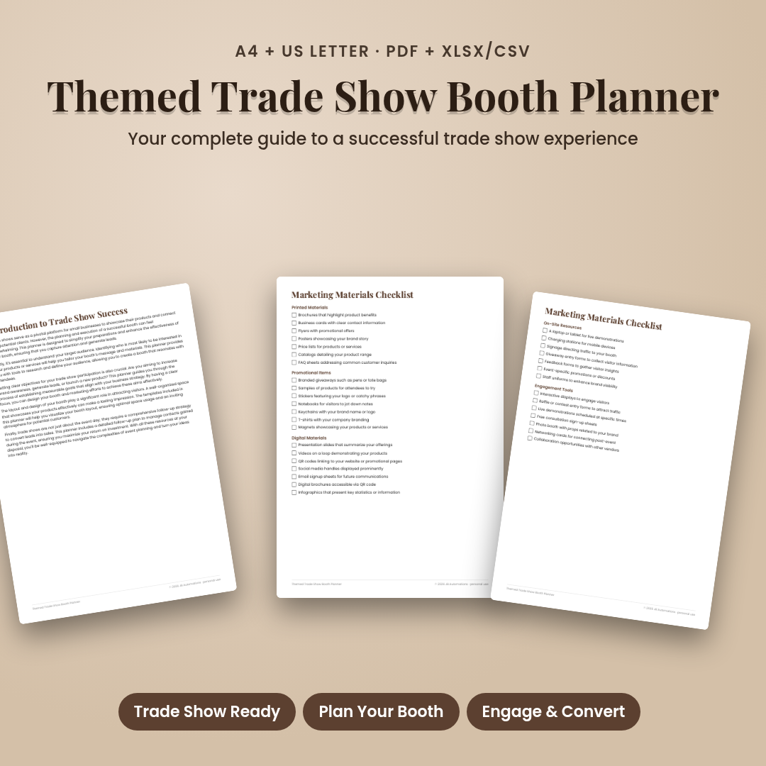Themed Trade Show Booth Planner