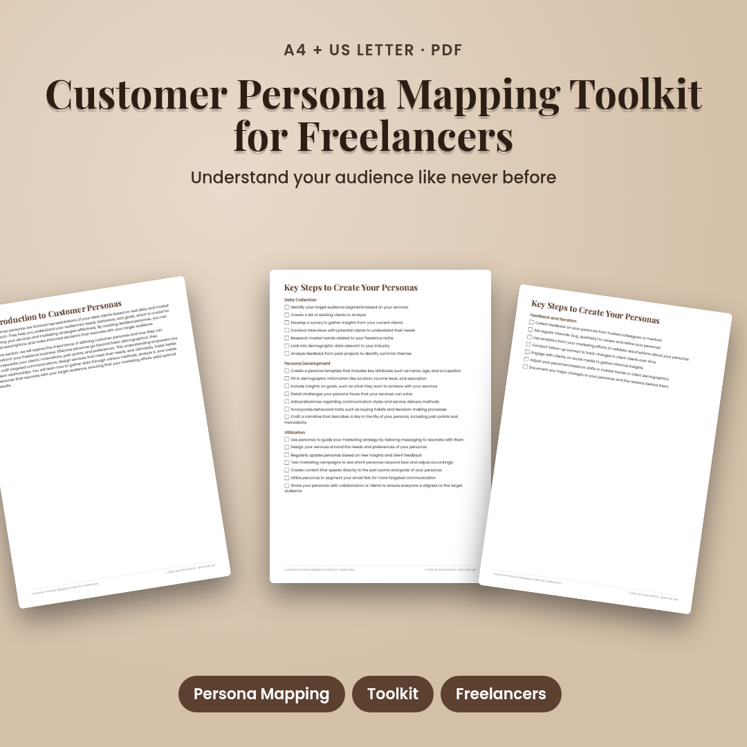 Customer Persona Mapping Toolkit for Freelancers