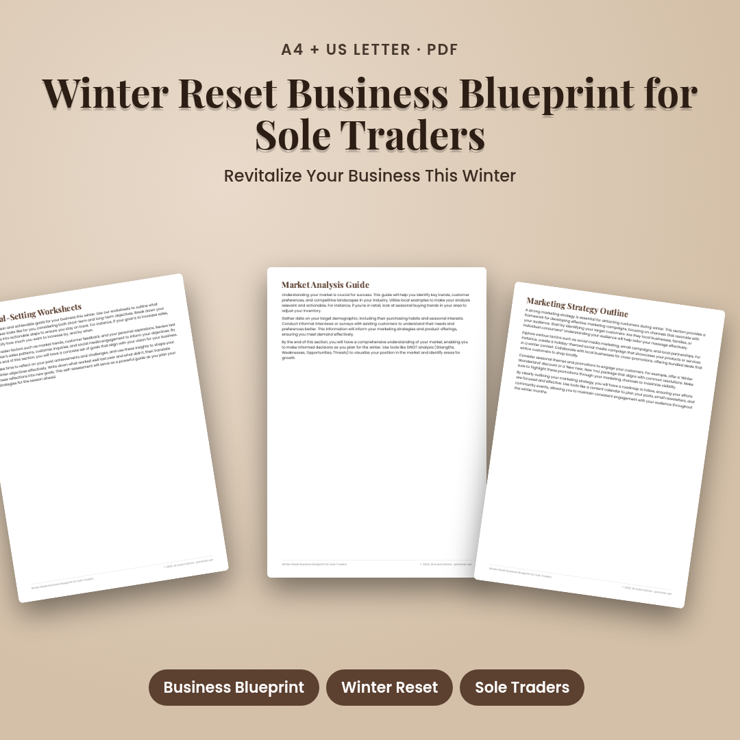 Winter Reset Business Blueprint for Sole Traders