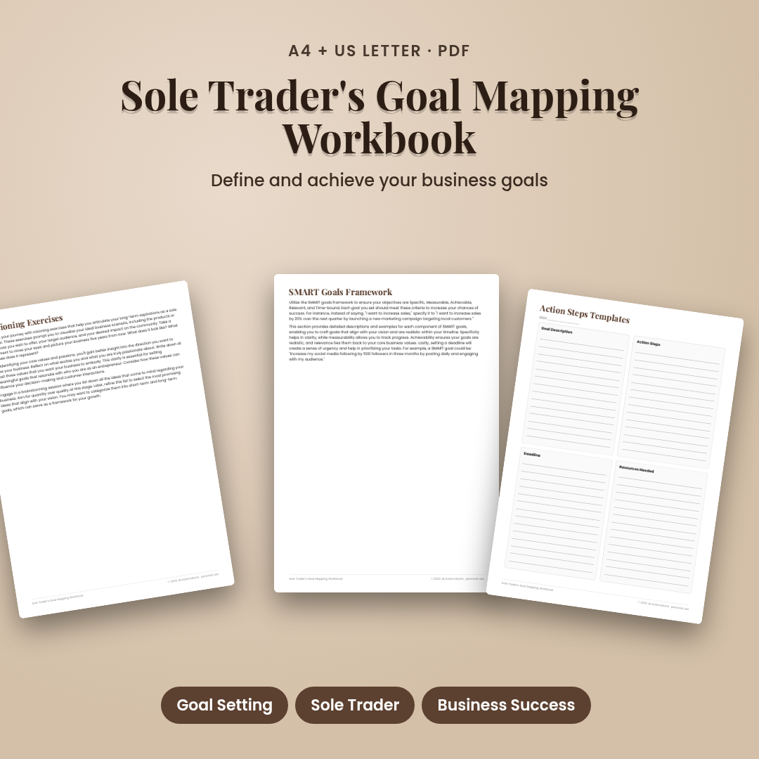 Sole Trader's Goal Mapping Workbook