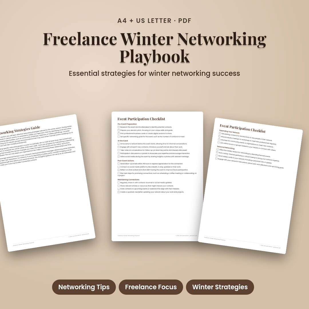 Freelance Winter Networking Playbook